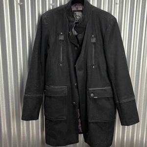 Guess Mens Trench/peacoat